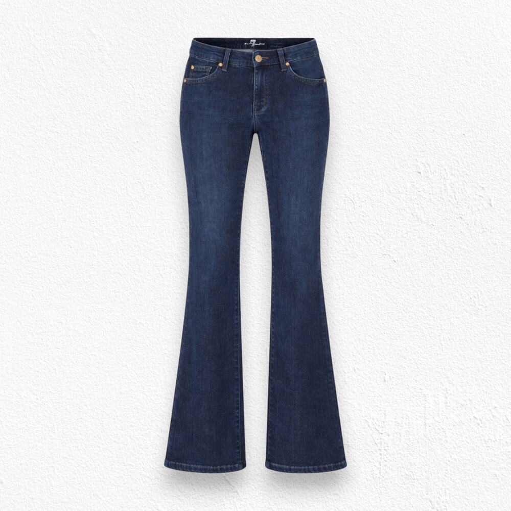 7 For All Mankind Kimmie Bootcut Dark Wash Low Rise Jeans Size 30 Made in USA